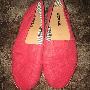 Red Slip on shoes